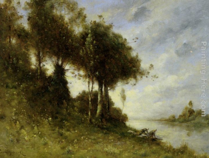 Paul Desire Trouillebert Laveuses au bord de la riviere